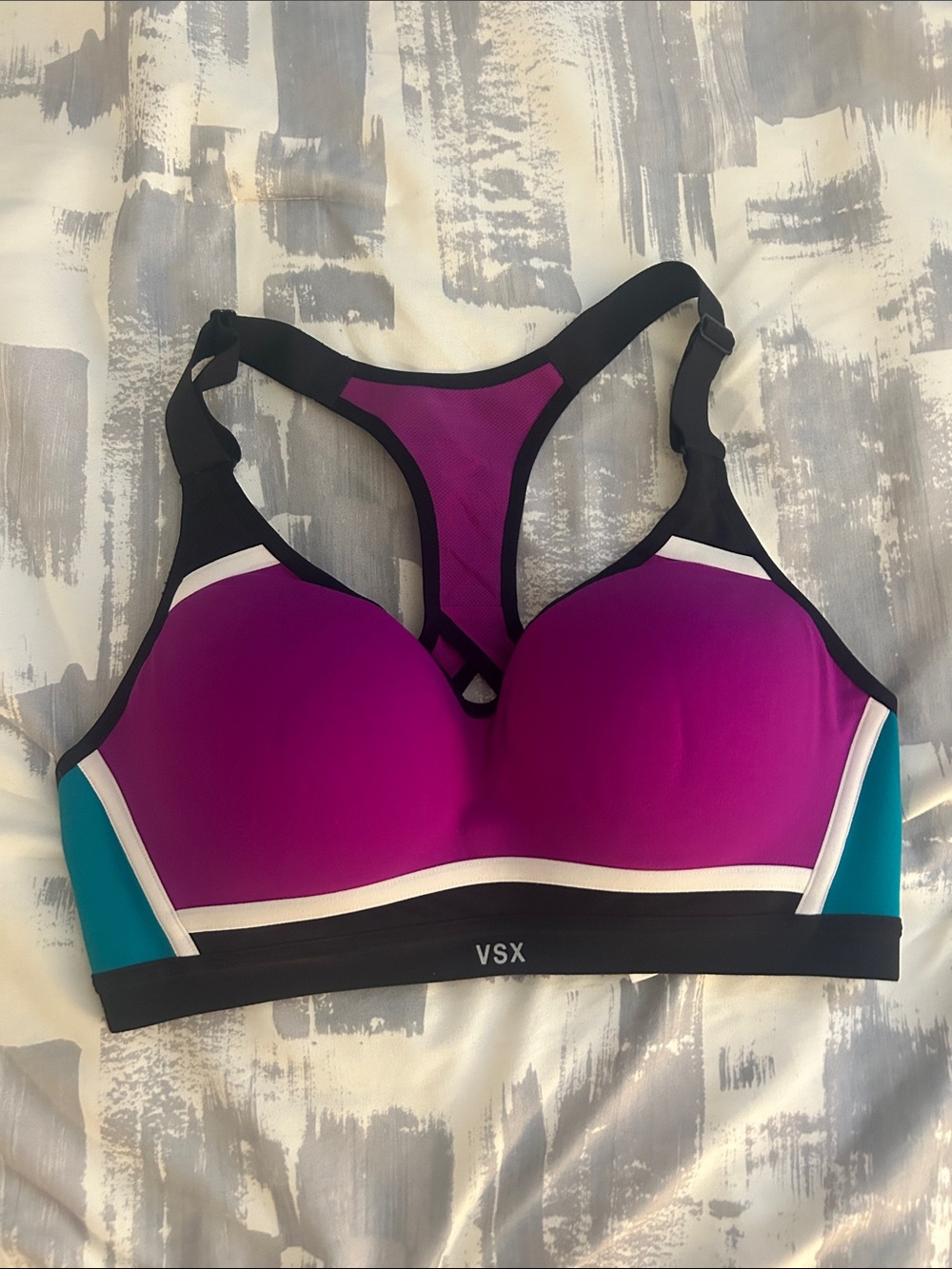 VSX Magenta and Teal Racerback Sports Bra
